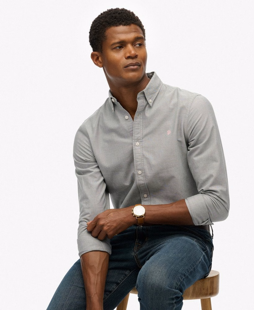 Camisa Oxford Clássica de Manga Comprida
