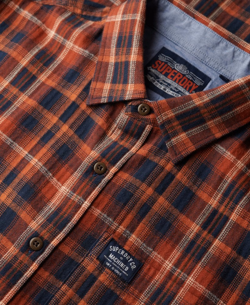 Camisa de lenhador de algodão de manga comprida