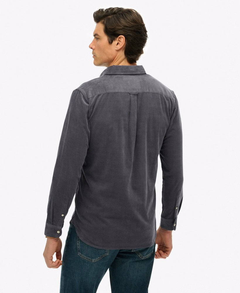 Camisa clássica de veludo cotelê