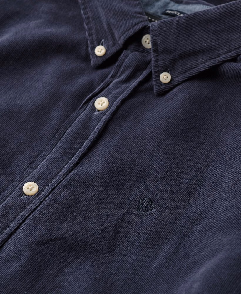 Camisa clássica de veludo cotelê