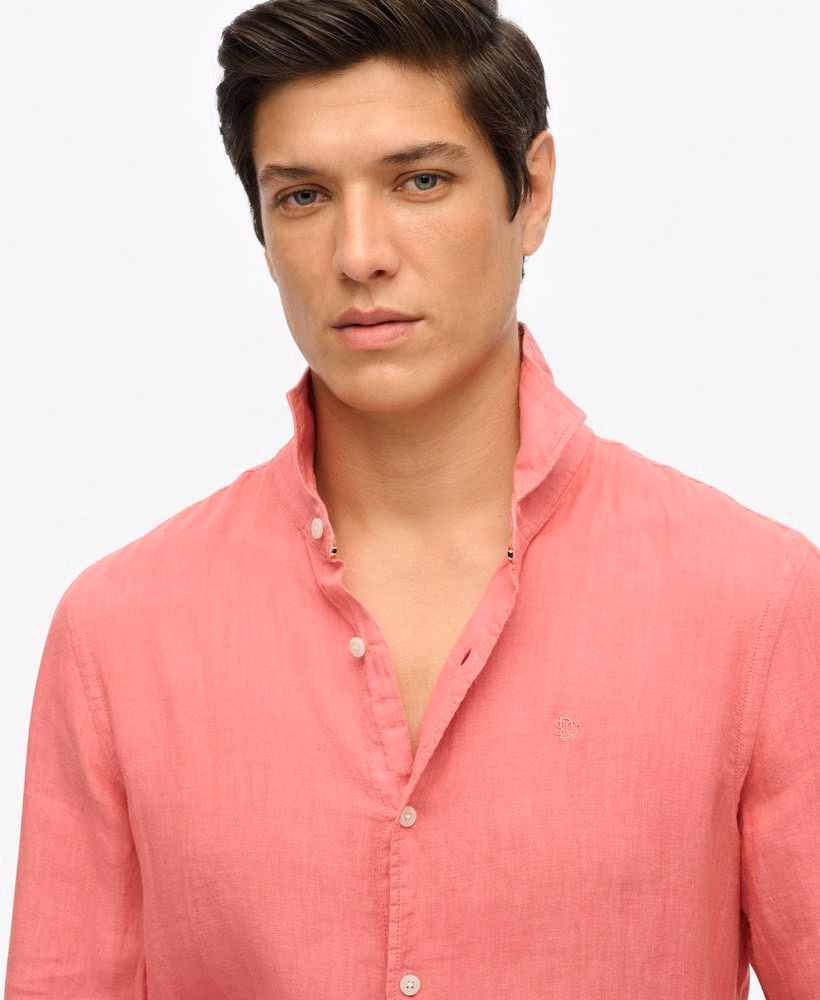 Camisa de linho bordada para férias