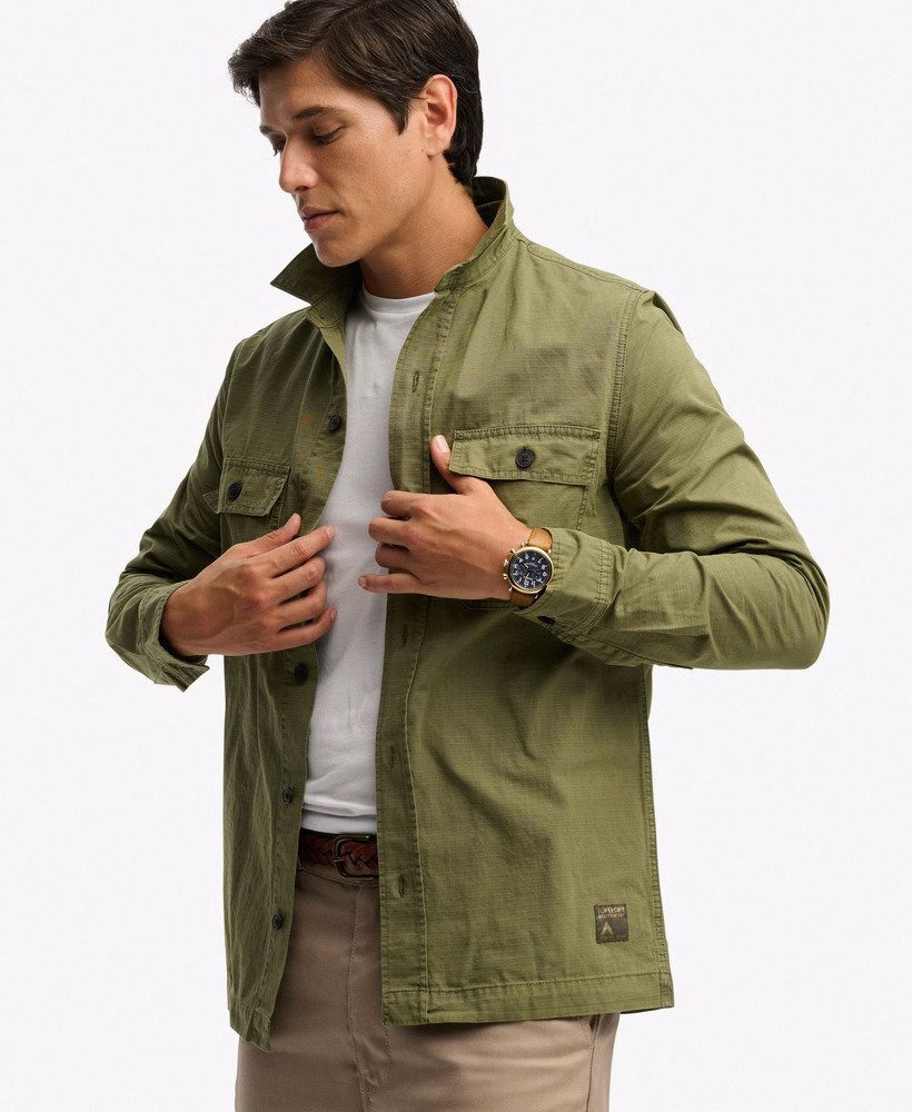 Camisa militar de manga comprida