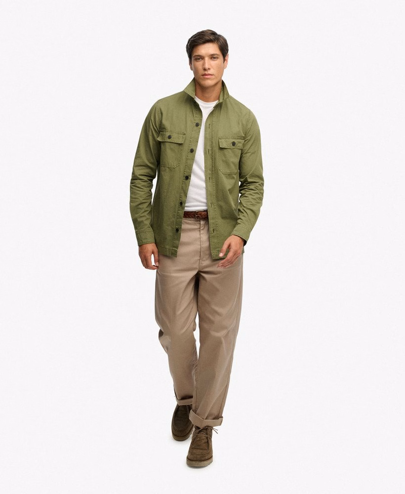 Camisa militar de manga comprida