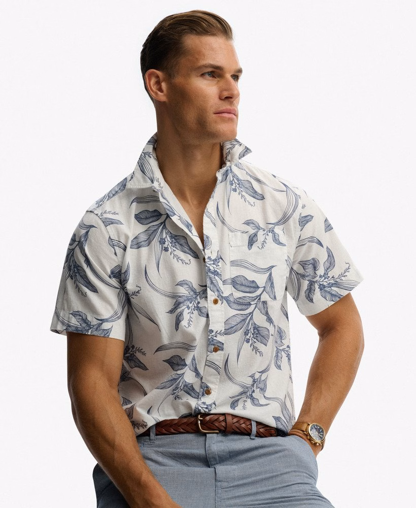 Camisa vintage de manga curta Loom