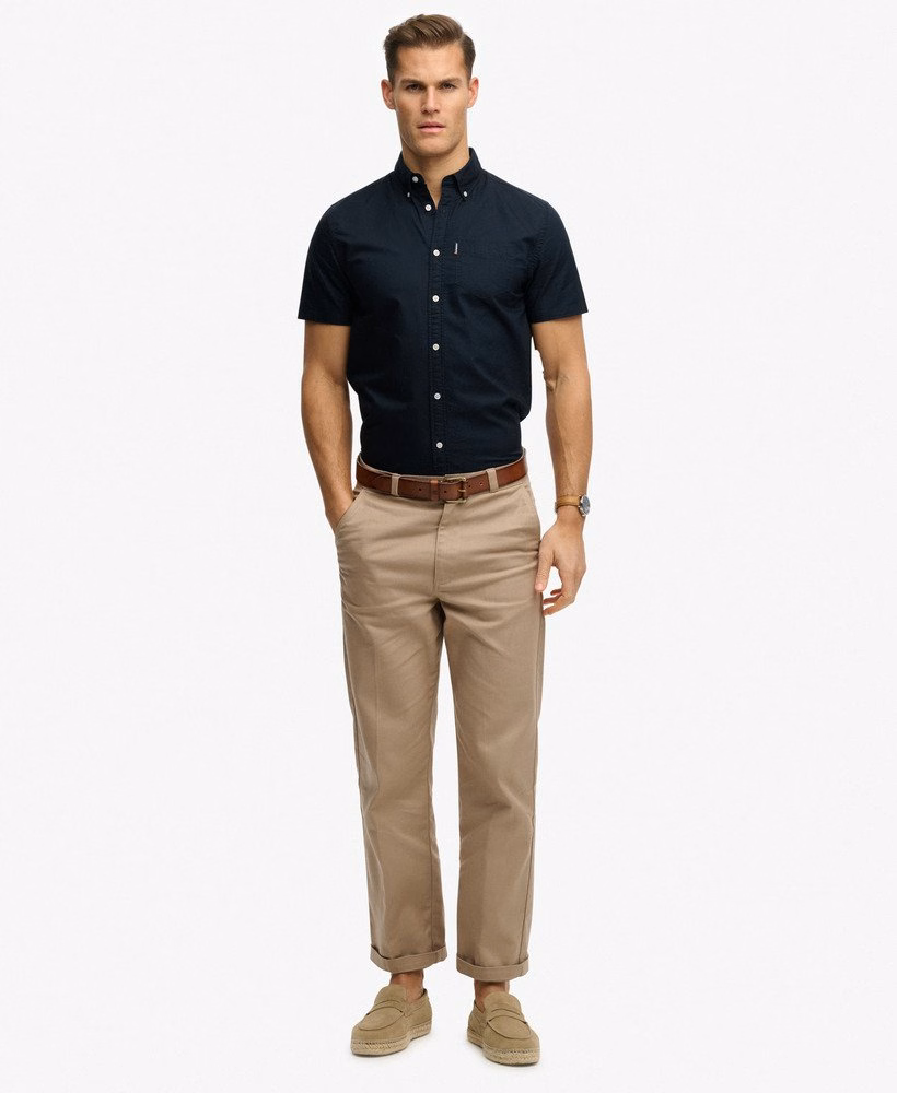Camisa Oxford de manga curta Essentials