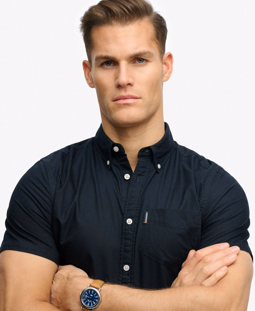 Camisa Oxford de manga curta Essentials