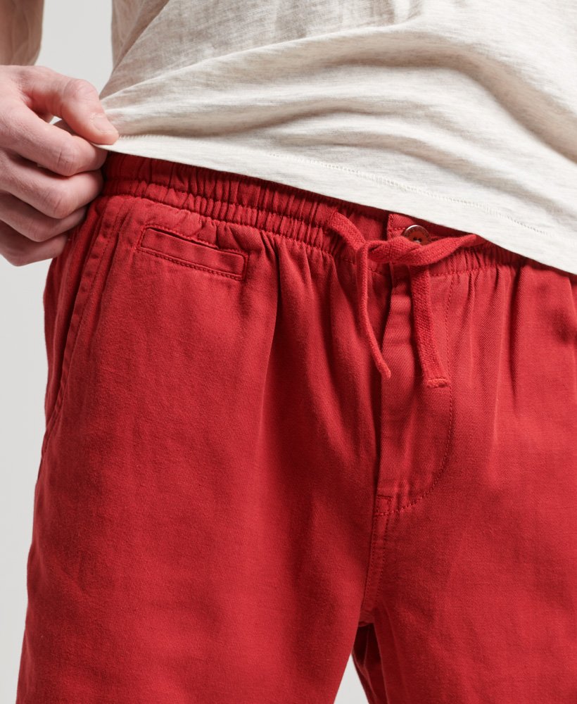 shorts vintage tingidos em vermelho expedição