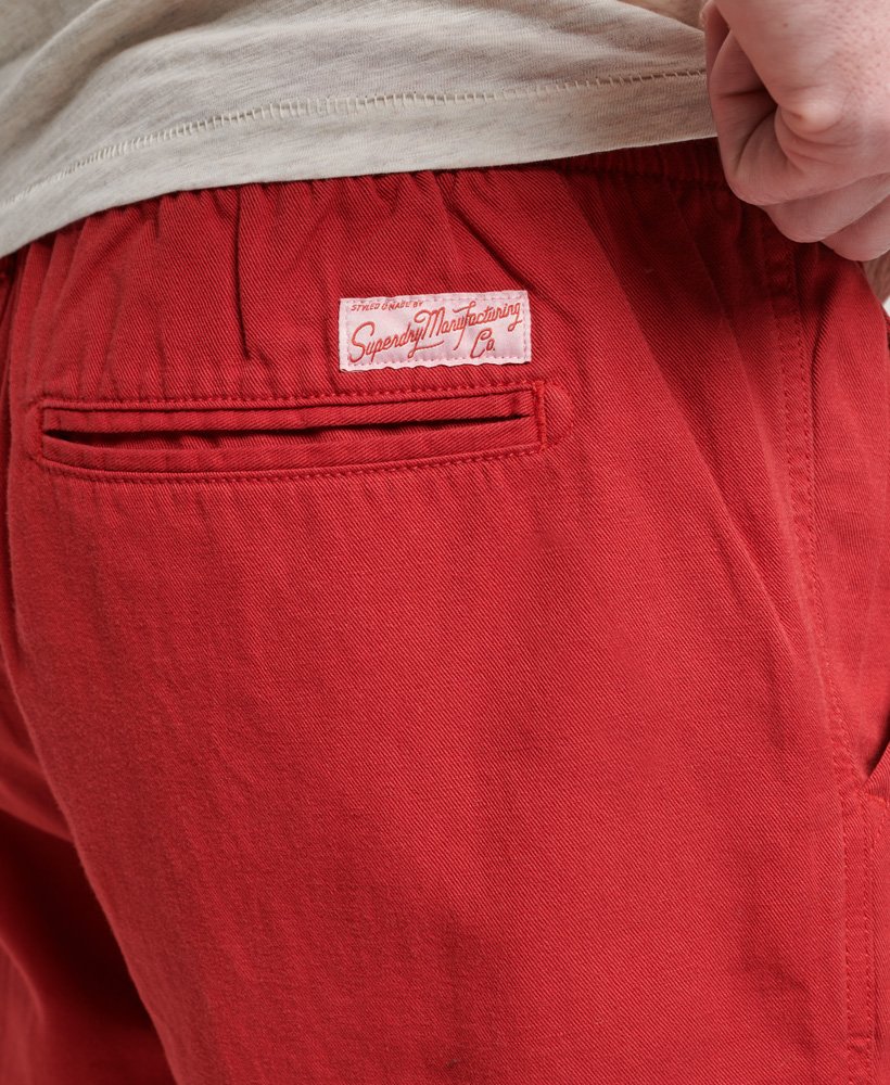shorts vintage tingidos em vermelho expedição