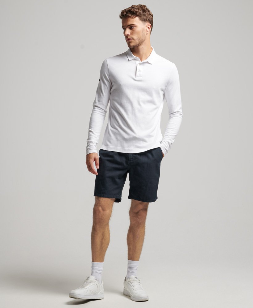 shorts vintage tingidos em tom azul-marinho eclipse