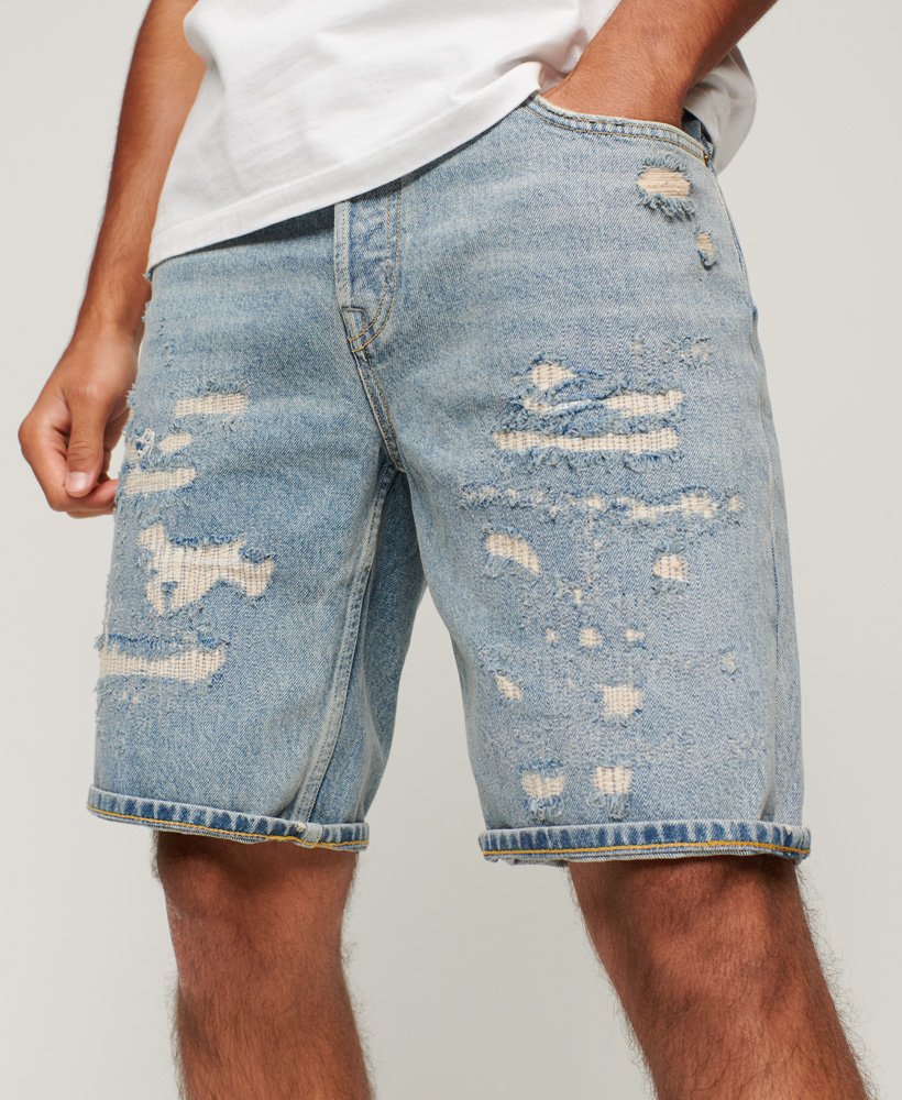 shorts retos de algodão orgânico na cor sunset vintage custom.