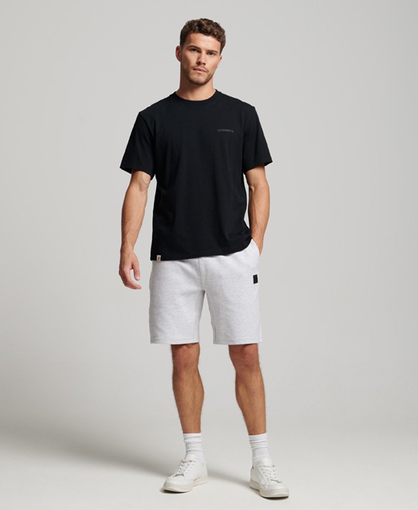 shorts técnicos em cinza mesclado militar