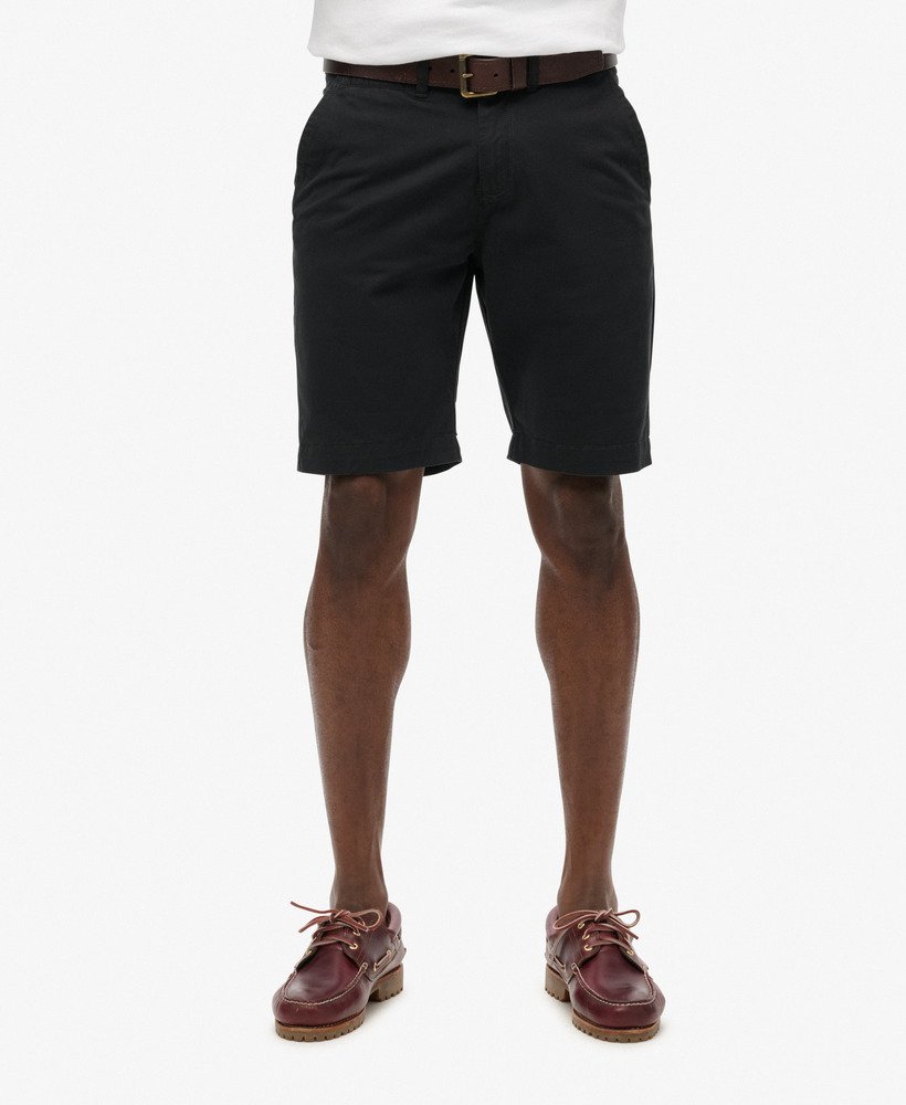shorts chino vintage na cor azul marinho meia-noite