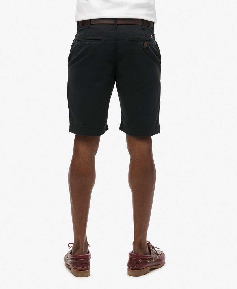 shorts chino vintage na cor azul marinho meia-noite
