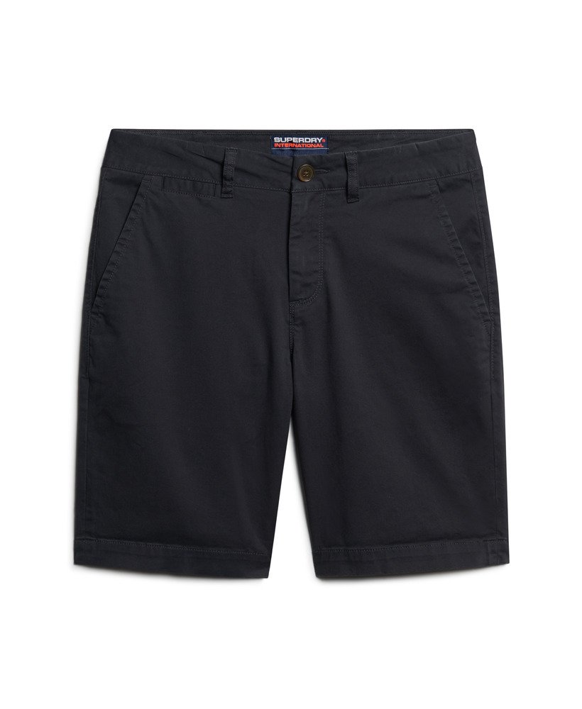 shorts chino vintage na cor azul marinho meia-noite