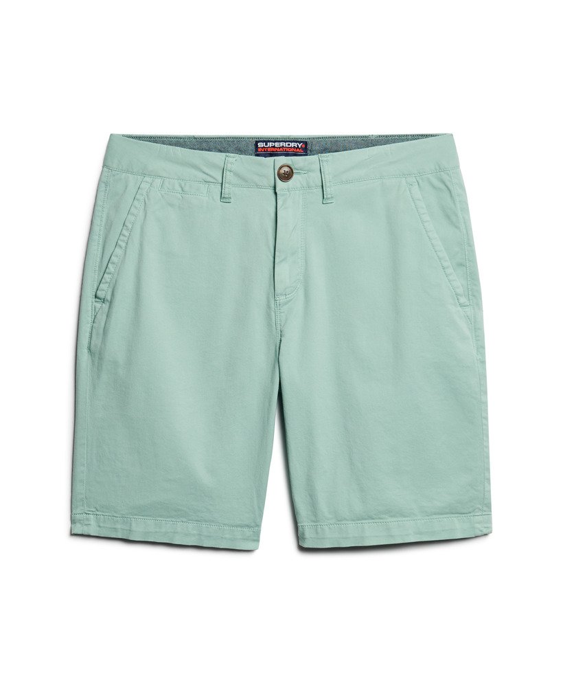 calções chino vintage em verde menta fresco