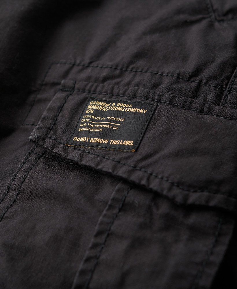 calções cargo parachute em preto lavado