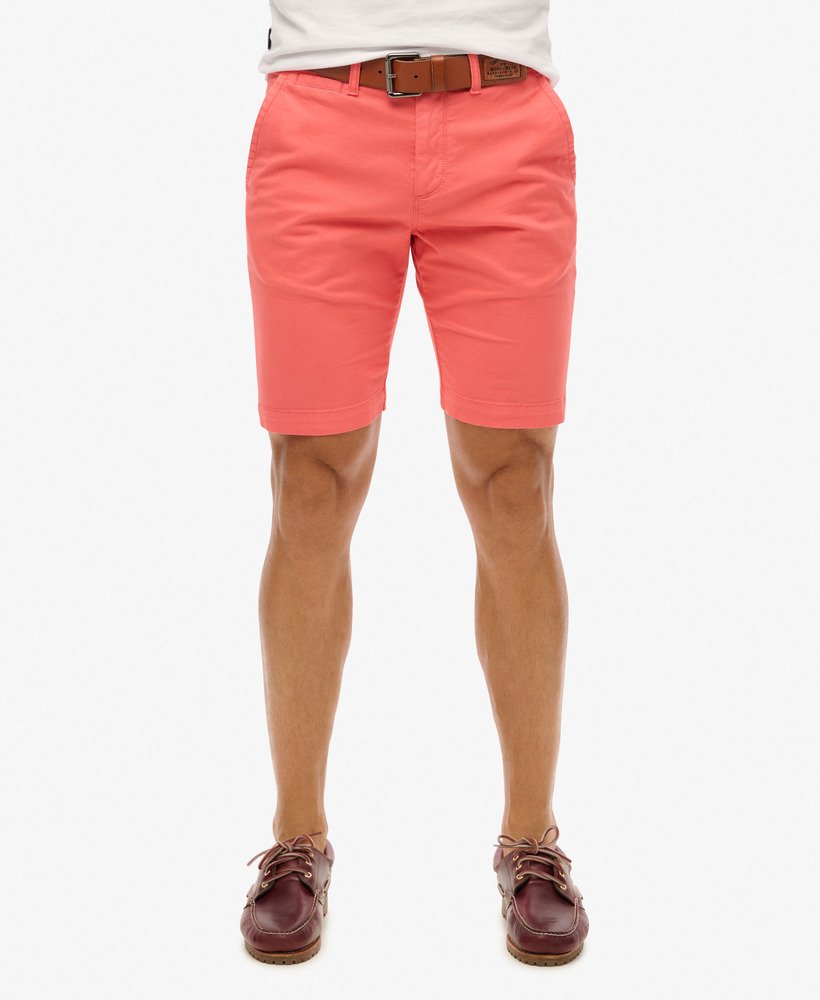 calções chino vintage em rosa maldivas