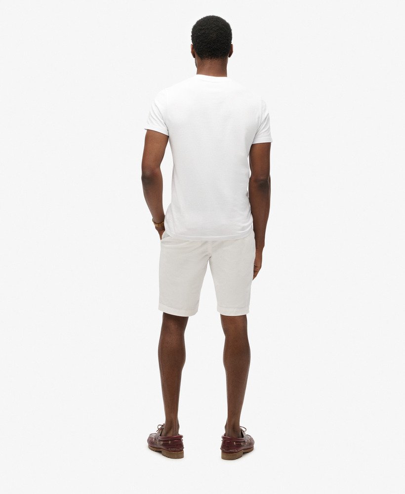shorts chino vintage na cor óptica.