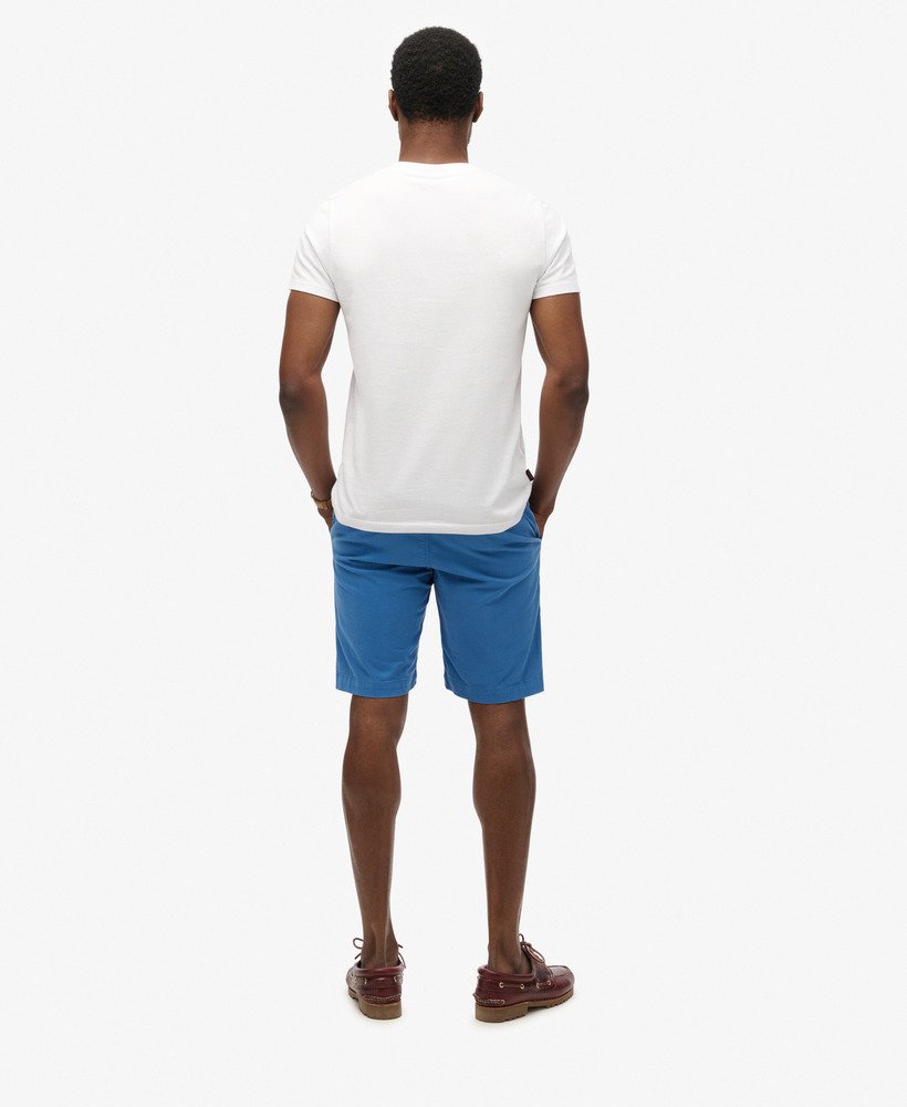 calções chino vintage na cor azul netuno
