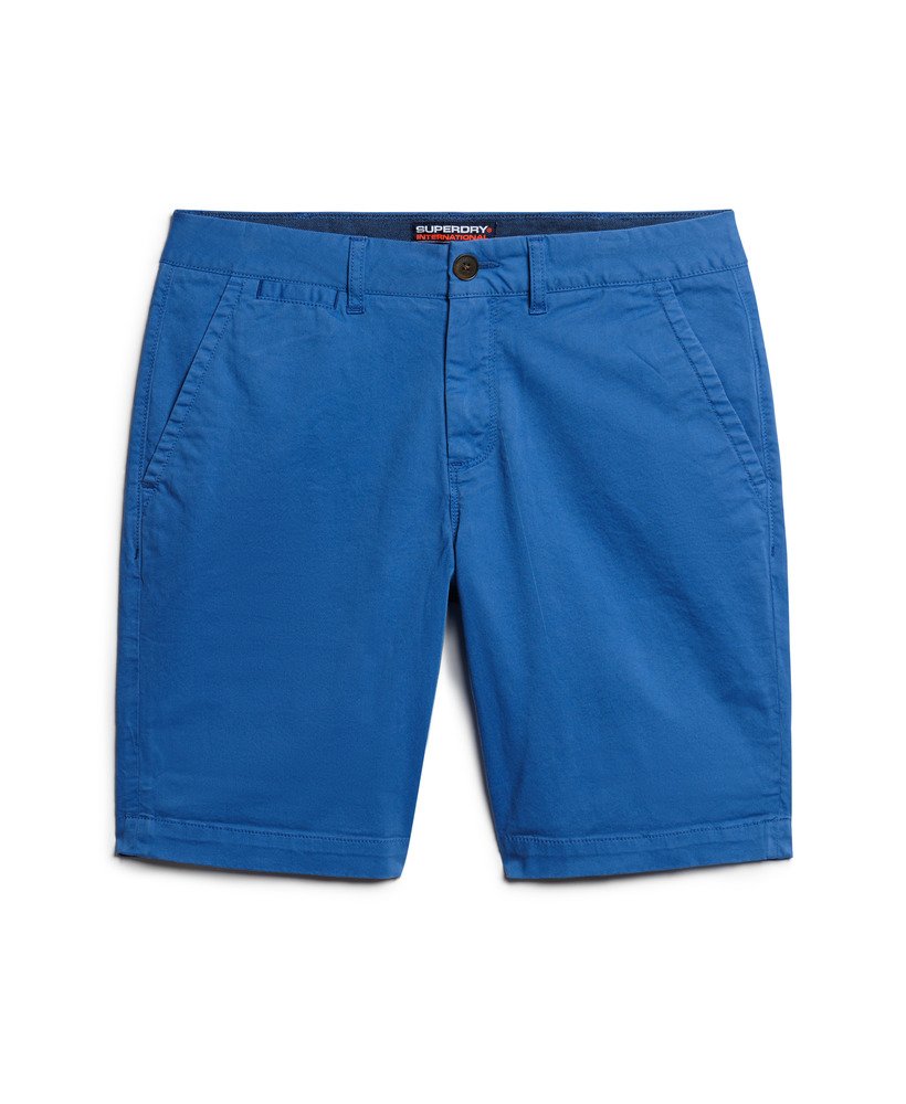 calções chino vintage na cor azul netuno