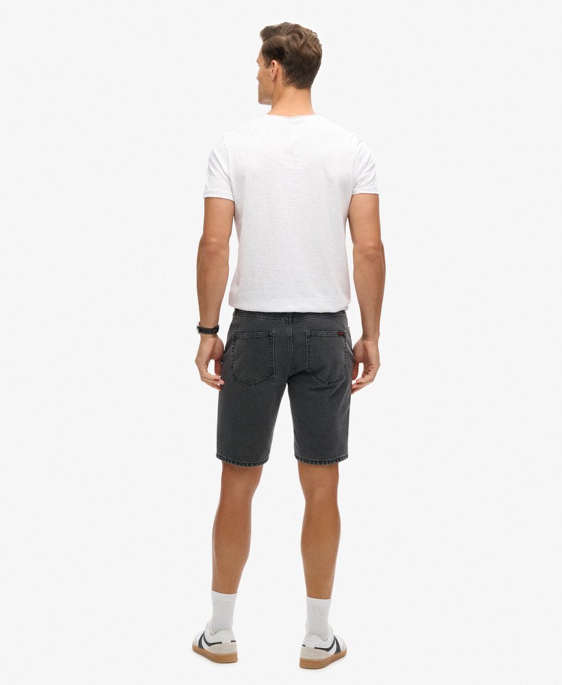 shorts retos vintage em preto lavado wisconsin.