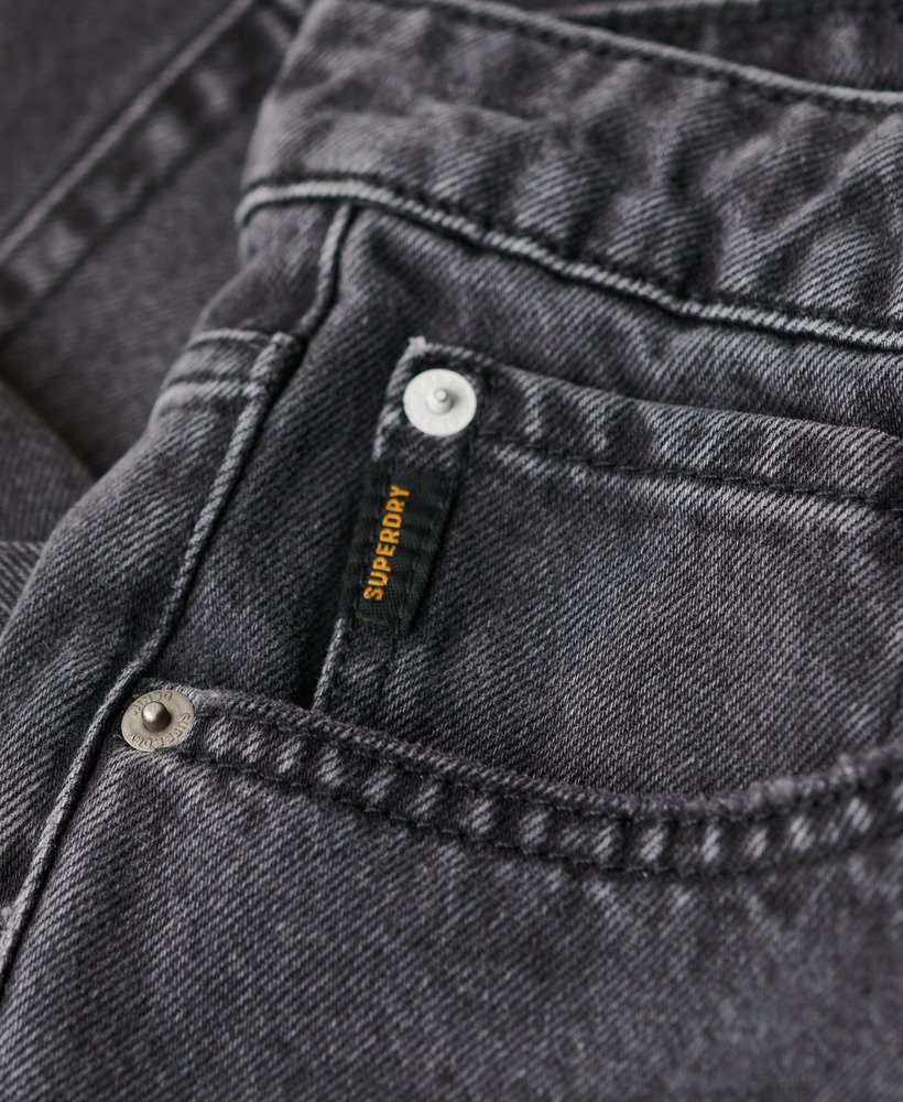 shorts retos vintage em preto lavado wisconsin.