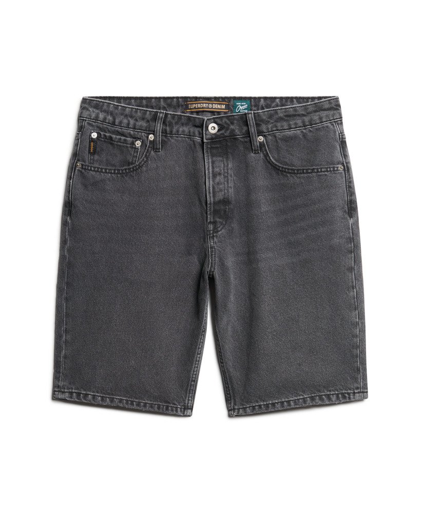 shorts retos vintage em preto lavado wisconsin.