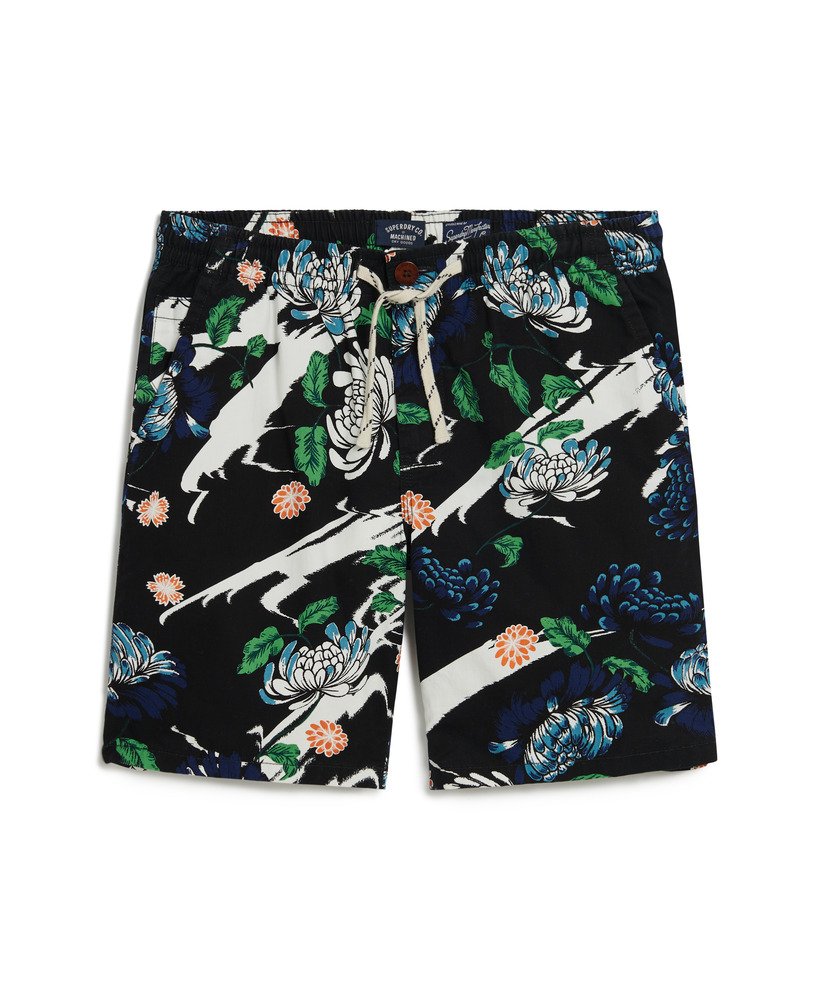 bermudas em estampa floral preta aya