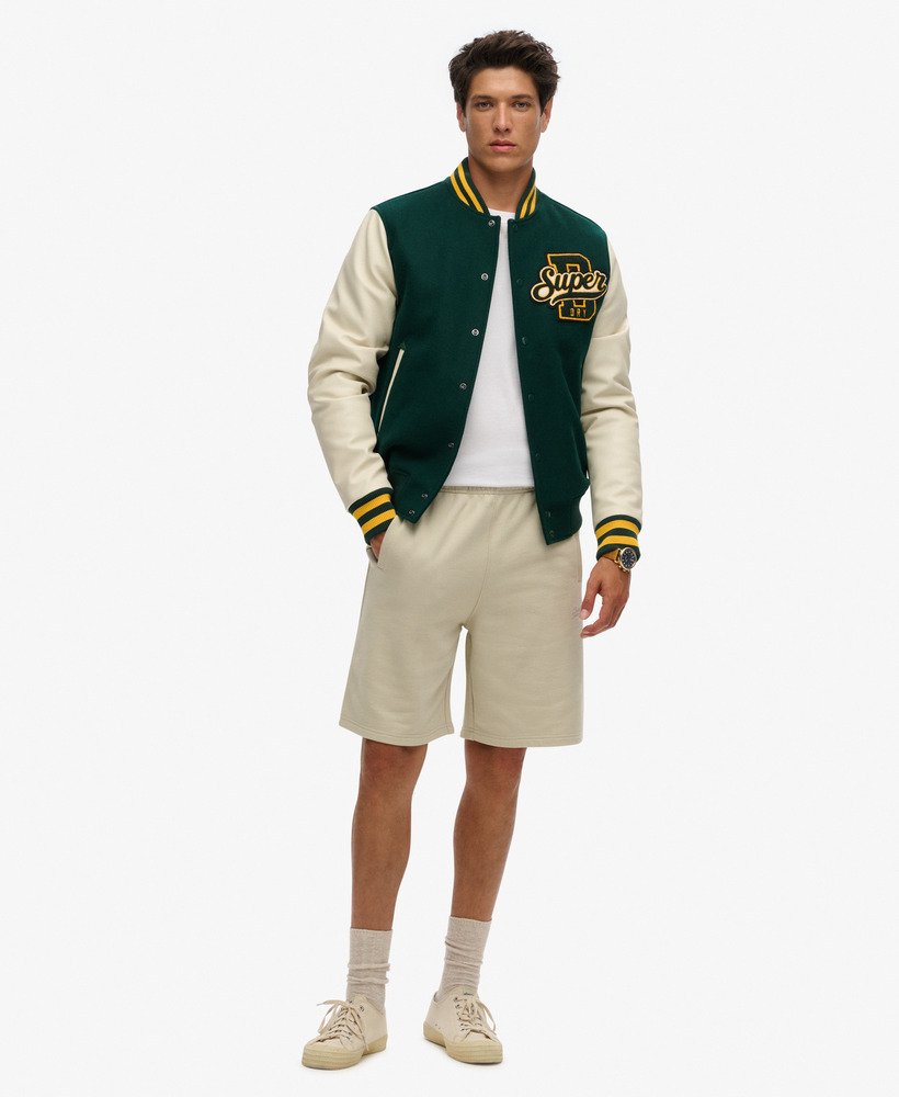calções essential logo jersey na cor bege claro