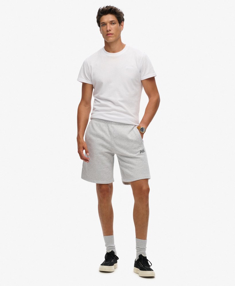 calções essential logo jersey na cor glacier grey mescl