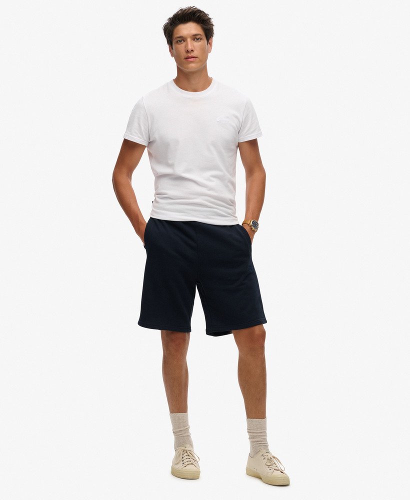 calções essential logo jersey na cor eclipse navy