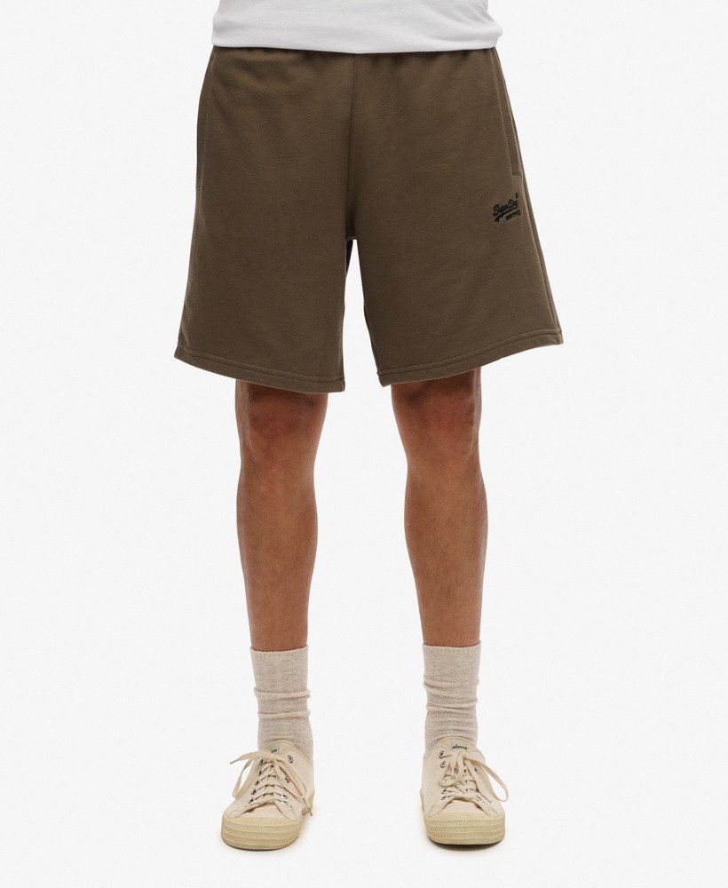 calções essential logo jersey na cor verde-oliva escuro