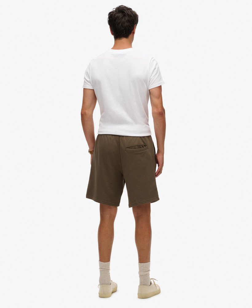 calções essential logo jersey na cor verde-oliva escuro