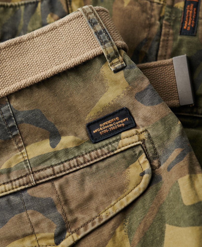 calções cargo pesados em camuflagem nathan