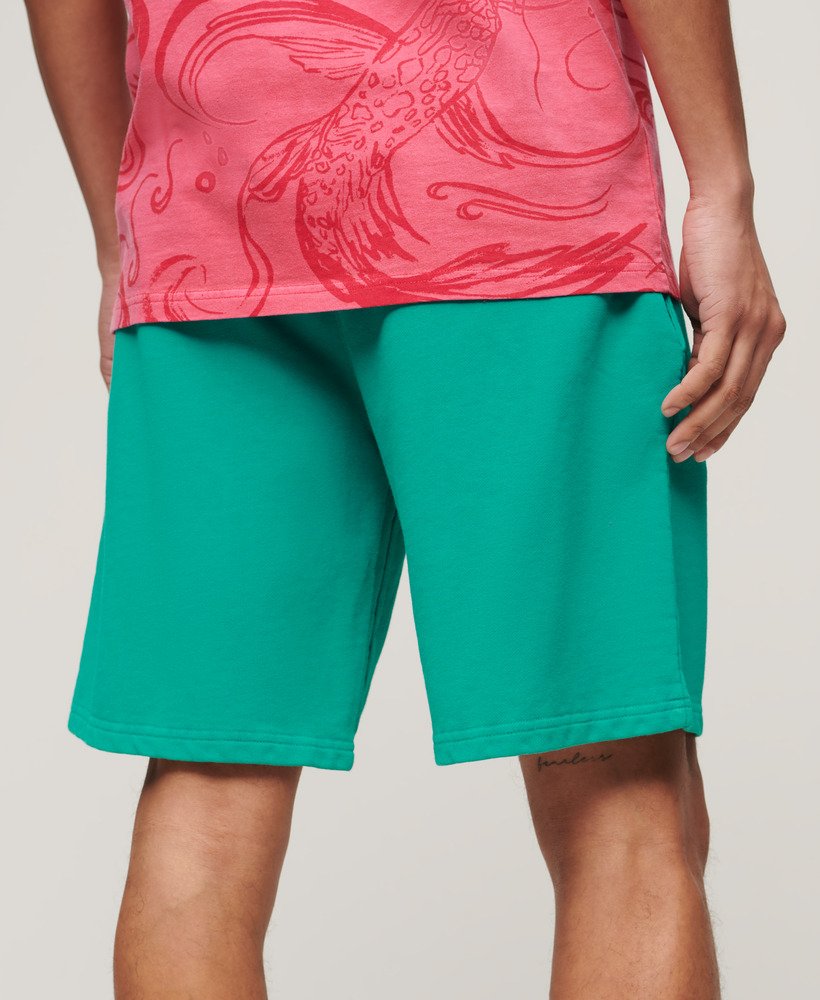 shorts vintage lavados na cor verde para parasailing.