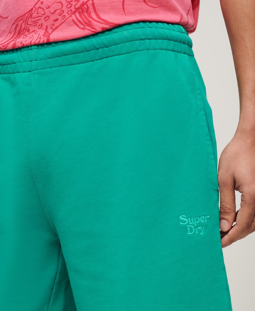 shorts vintage lavados na cor verde para parasailing.