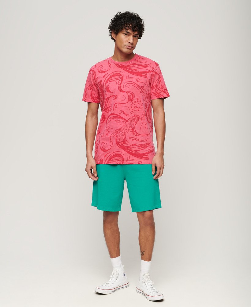 shorts vintage lavados na cor verde para parasailing.