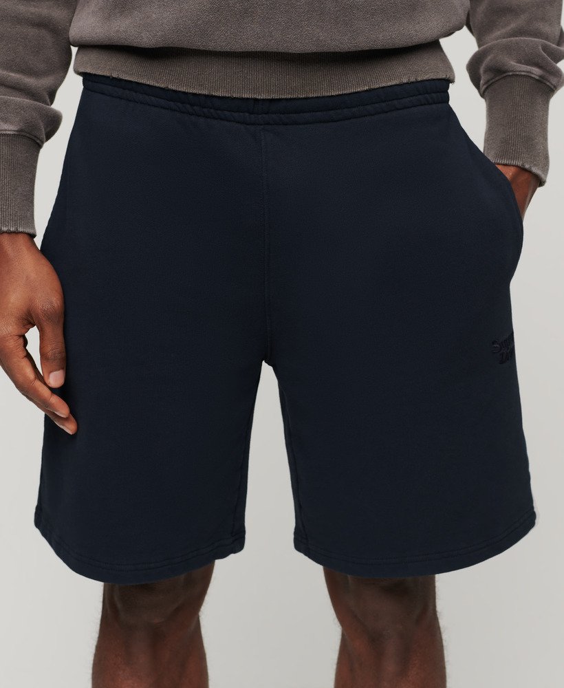 shorts vintage lavados na cor azul marinho eclipse
