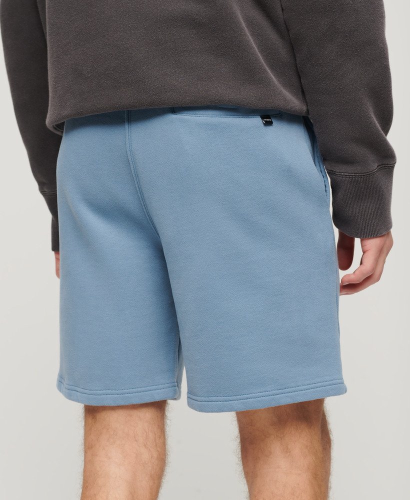 shorts esportivos folgados de luxo em jeans azul lavado