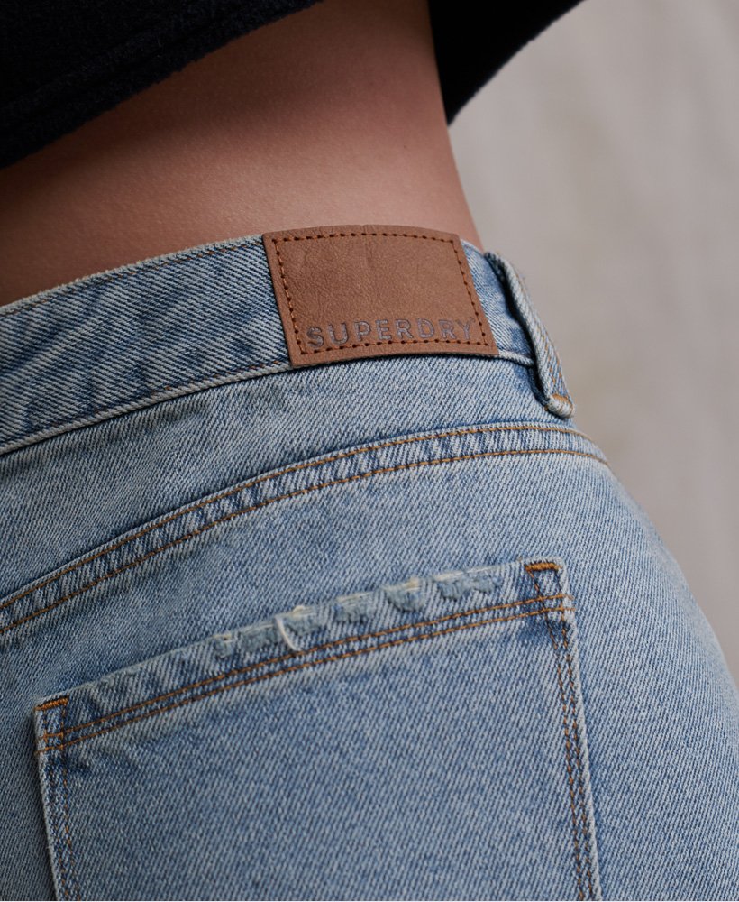 steph boyfriend short em azul Índigo claro vintage