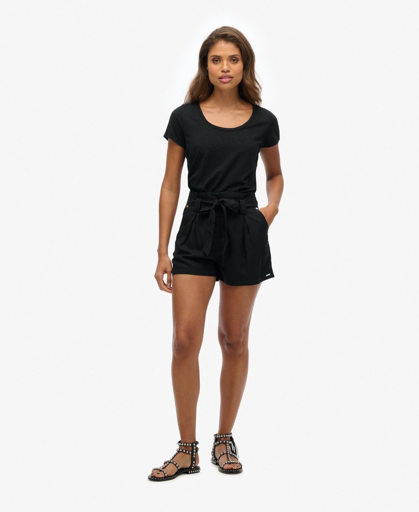 shorts desert paperbag na cor preta