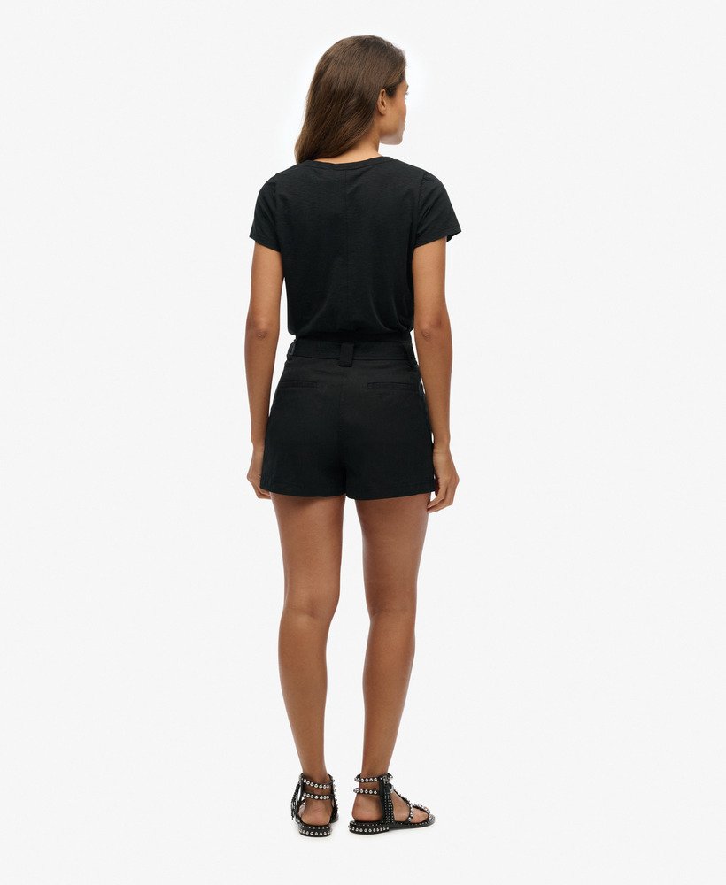 shorts desert paperbag na cor preta