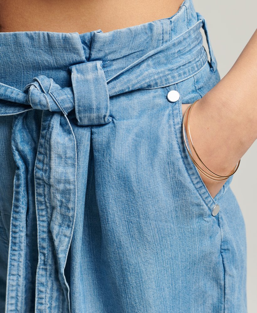 shorts desert paperbag na cor indigo light