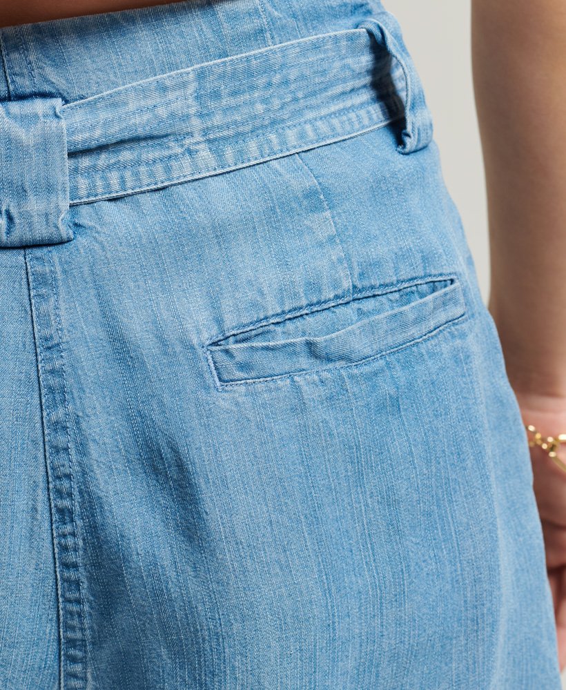 shorts desert paperbag na cor indigo light