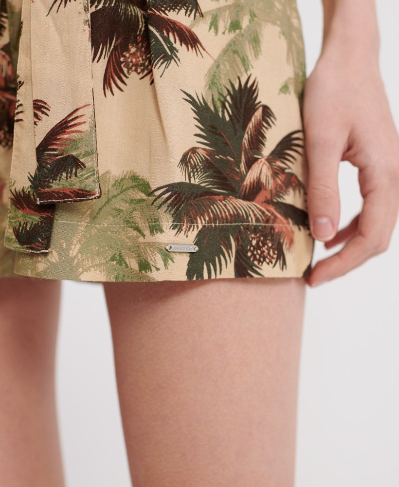 shorts desert stripe em marrom palmeira