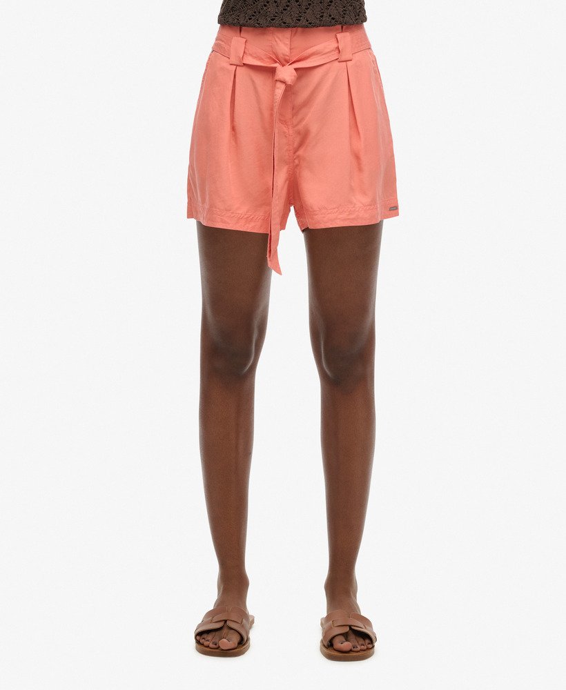 shorts desert paperbag na cor romã