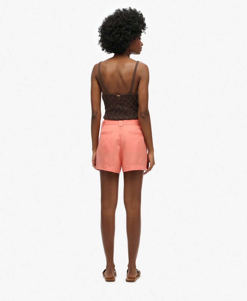 shorts desert paperbag na cor romã