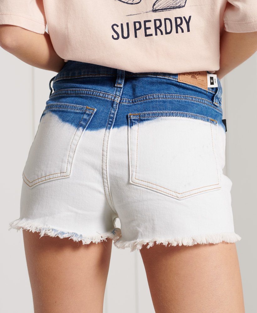shorts justos e sensuais em alvejante caseiro