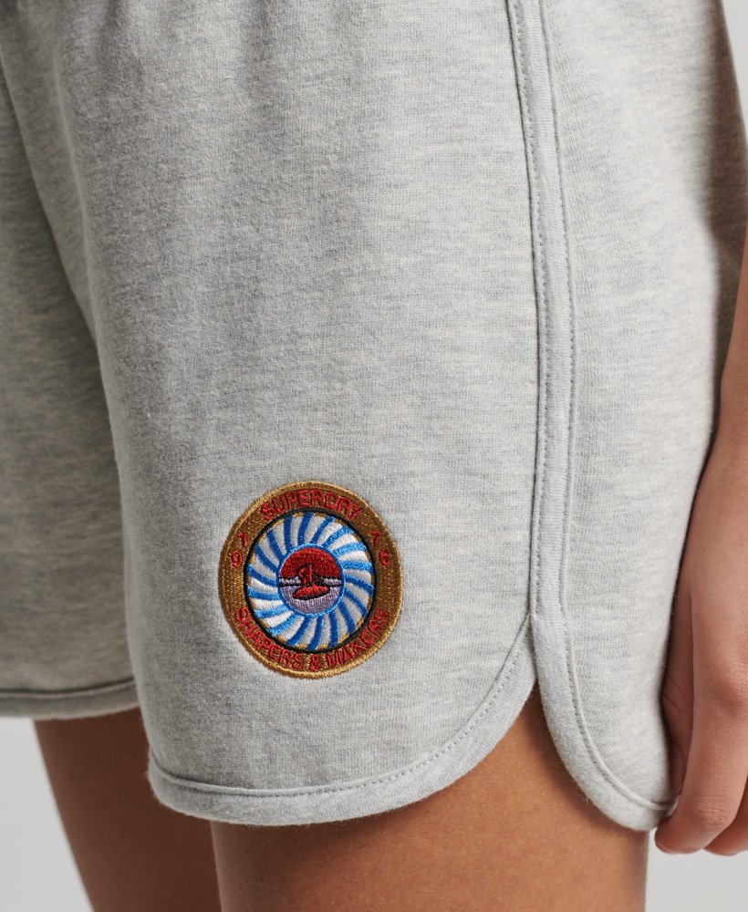 shorts vintage da califórnia em cinza mescla claro.