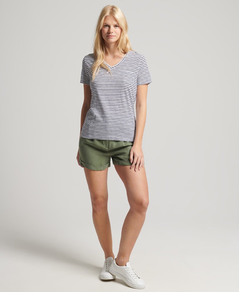 shorts de cupro na cor tomilho